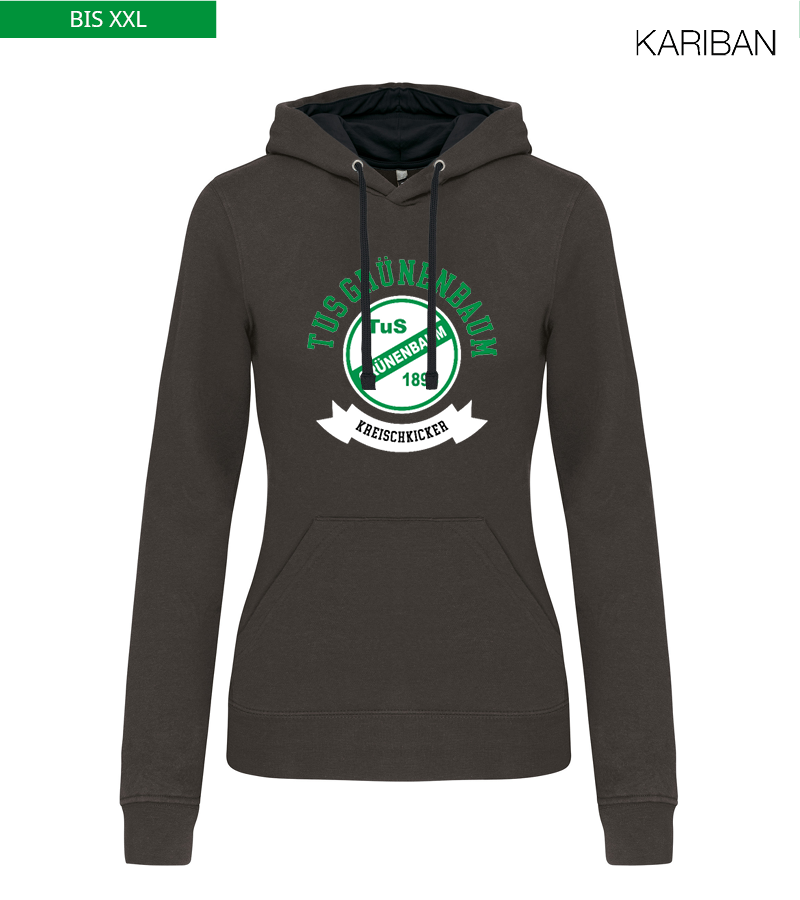 Kariban Damen Hoodie Dark Grey Black "Bono"
